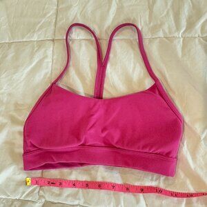 Lululemon Flow Y Bra Nulu Size 4, Sonic Pink